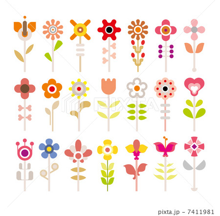 Flower vector icon set Flower vector icon set 7411981