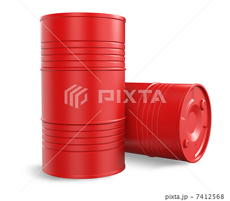 赤いドラム缶のイラスト素材
