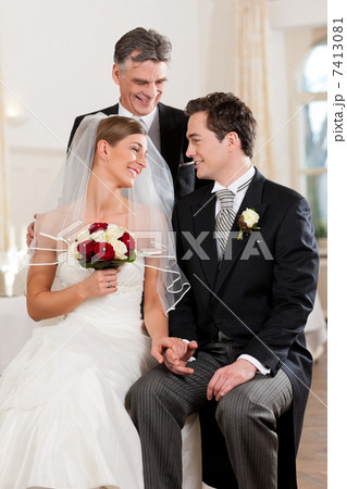 Bridal couple waiting for ceremony Bridal couple waiting for ceremony 7413081