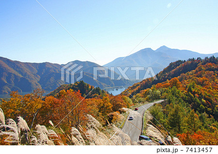 磐梯吾妻レークラインと磐梯山 7413457