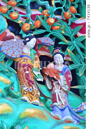 国宝･歓喜院長楽寺 本堂の彫刻「天女ふたり」（埼玉県熊谷市妻沼） 7414136