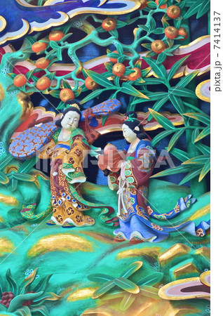 国宝・歓喜院長楽寺 本堂の彫刻「天女ふたり」(埼玉県熊谷市妻沼) 国宝・歓喜院長楽寺 本堂の彫刻「天女ふたり」(埼玉県熊谷市妻沼) 7414137