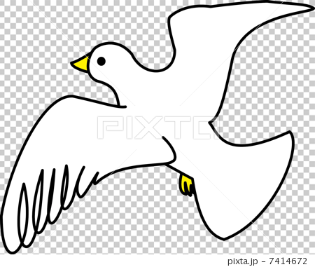 白い鳥のイラスト素材