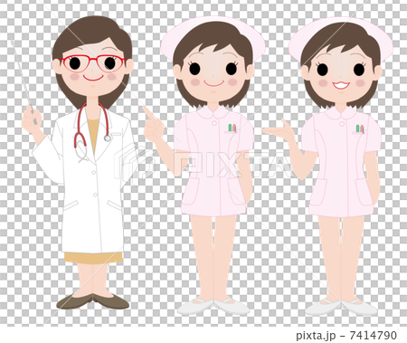 護士和女醫生通知和指導 7414790
