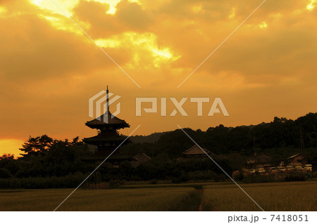 法輪寺の夕景 7418051