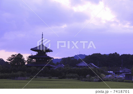 法輪寺の夕景 7418701