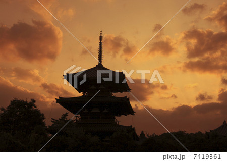 法輪寺の夕景 7419361