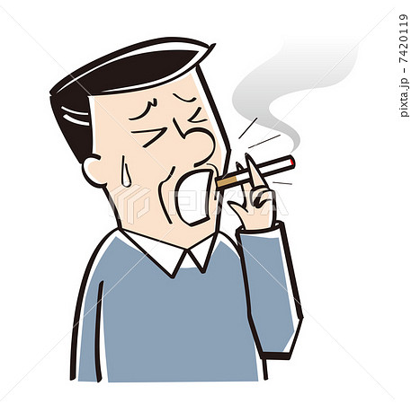 喫煙男性のイラスト素材