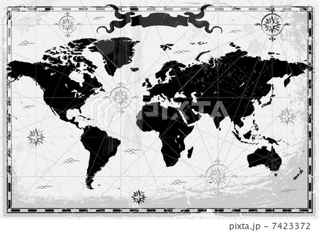 Black ancient World map 7423372