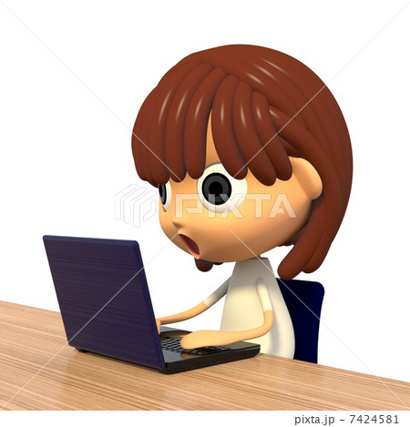 パソコン操作のイラスト素材