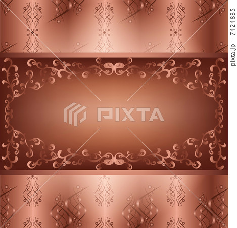 Ornamental background with seamless pattern 7424835