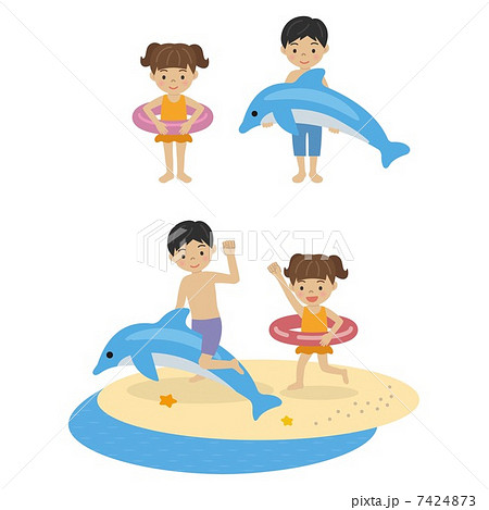 海水浴に来た子供 7424873