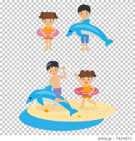海水浴に来た子供 7424873