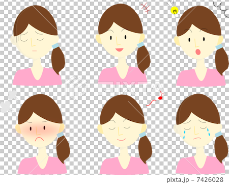女性的面部表情集 女性的面部表情集 7426028