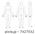 人体略図（性別無し） 7427032