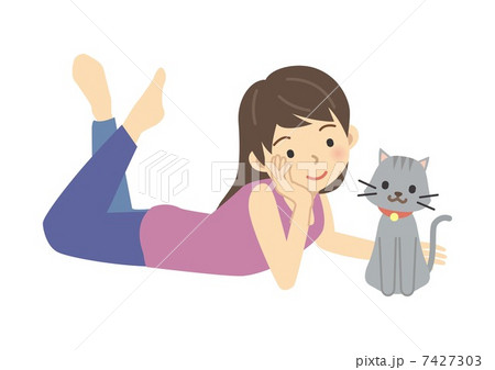 ネコと女性 7427303