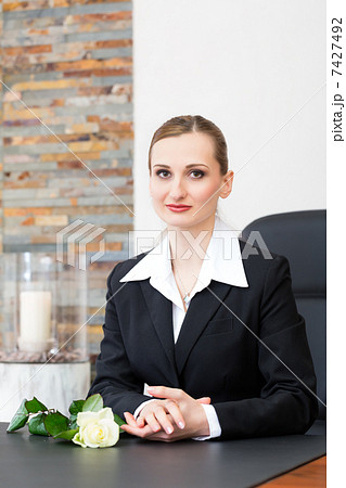 Mortician in her store Mortician in her store 7427492