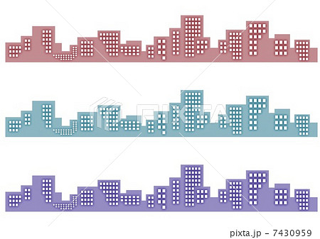 ビル群のイラスト素材 7430959 Pixta