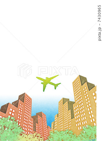 飛行機と都会 飛行機と都会 7430965