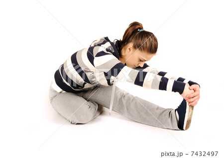 girl doing fitness isolated 7432497