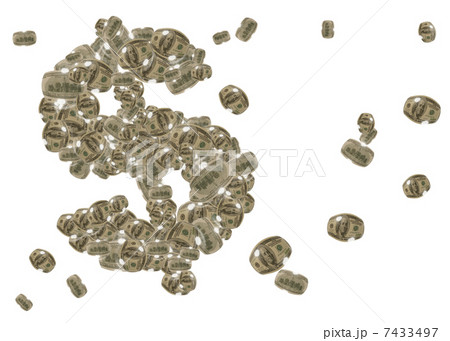 Dollar sign made from dollar bubbles Dollar sign made from dollar bubbles 7433497