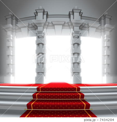 Red carpet way to the light portal. 7434204