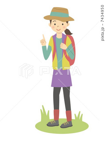 トレッキングする女性 トレッキングする女性 7434950