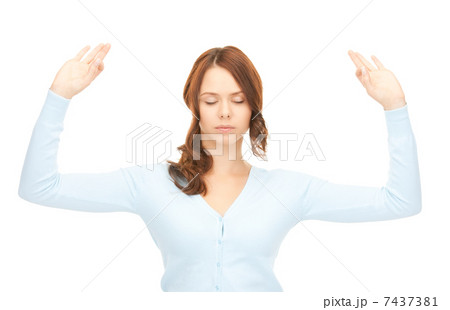 woman in meditation 7437381