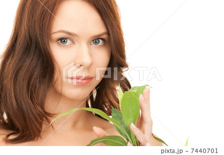 woman with sprout woman with sprout 7440701