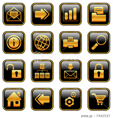Web and Internet icons - golden series 7442537