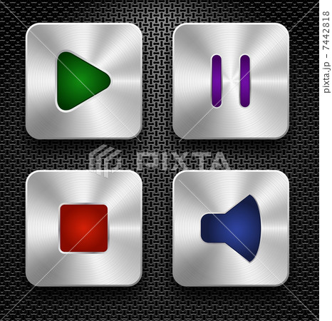 Audio icons set 7442818