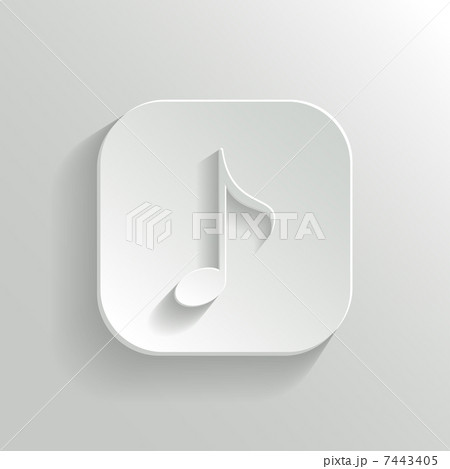 Note icon - vector white app button 7443405