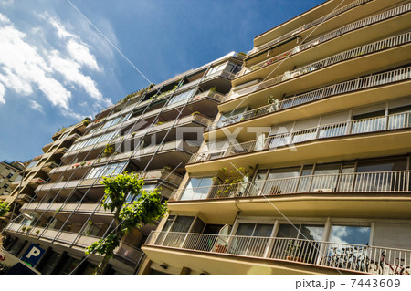 Modern executive apartments with balconies and sky. Modern executive apartments with balconies and sky. 7443609