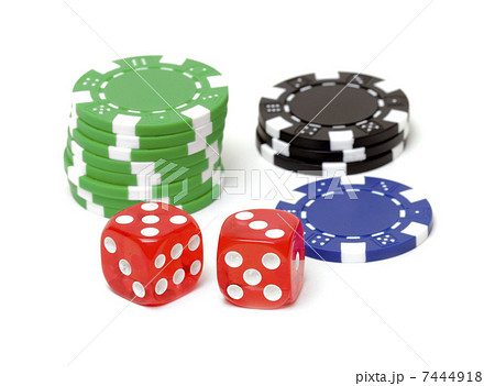 Poker chips and dices Poker chips and dices 7444918