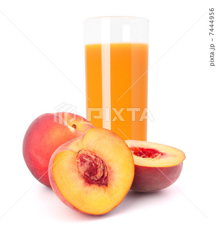 Peach fruit juice in glass Peach fruit juice in glass 7444956