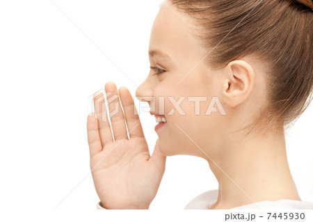 teenage girl whispering gossip 7445930