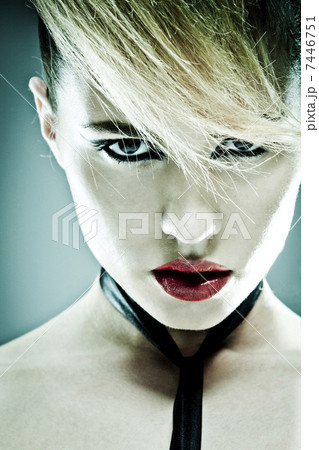 trash style picture of woman face 7446751