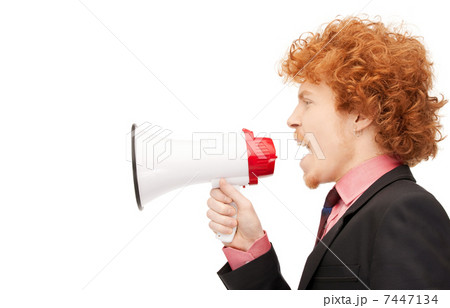 man with megaphone 7447134