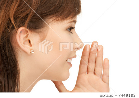 teenage girl whispering gossip 7449185