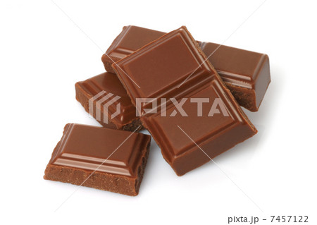 Broken milk chocolate bar . 7457122