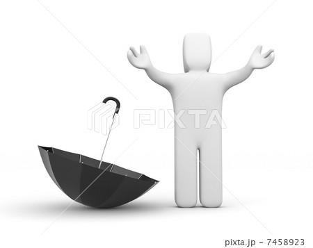 Man and umbrella. In waiting of summer Man and umbrella. In waiting of summer 7458923