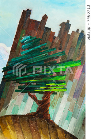 Pine Tree Standing in tront of the Wall Pine Tree Standing in tront of the Wall 7460713