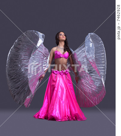Young dancer performing oriental dance 7462928