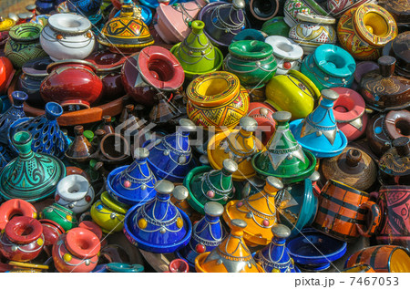 Tajines in the market, Morocco 7467053