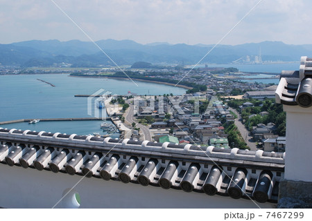 富岡城跡　より　富岡湾 7467299