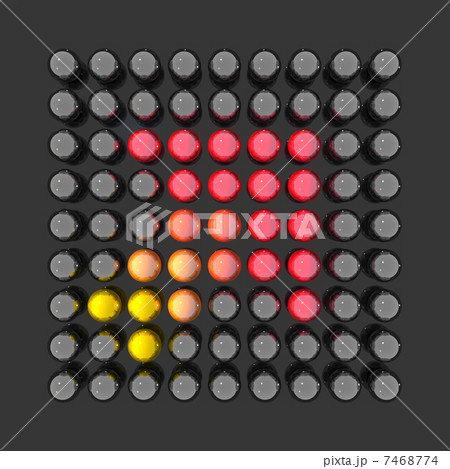ボールで構成した矢印アイコン  7468774