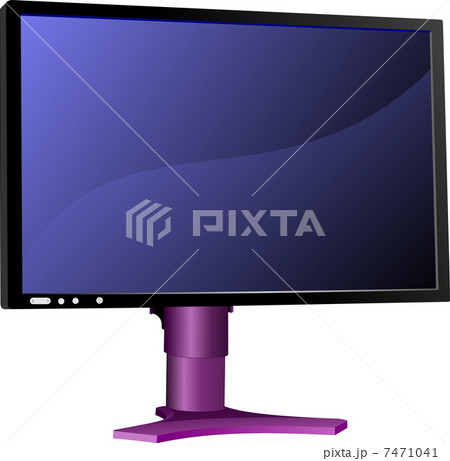 Flat computer monitor. Display. Vector illustration Flat computer monitor. Display. Vector illustration 7471041