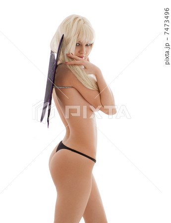 black lingerie angel girl 7473496