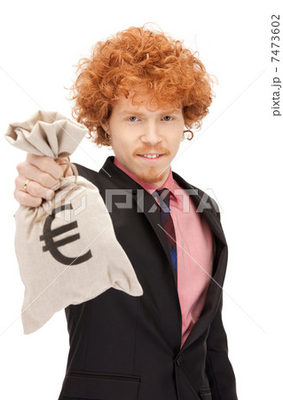 man with euro signed bag man with euro signed bag 7473602