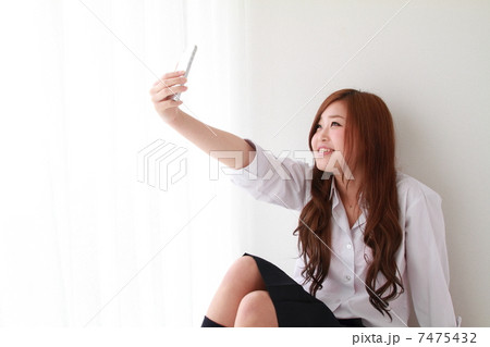 スマホで自分撮り女子高生 7475432